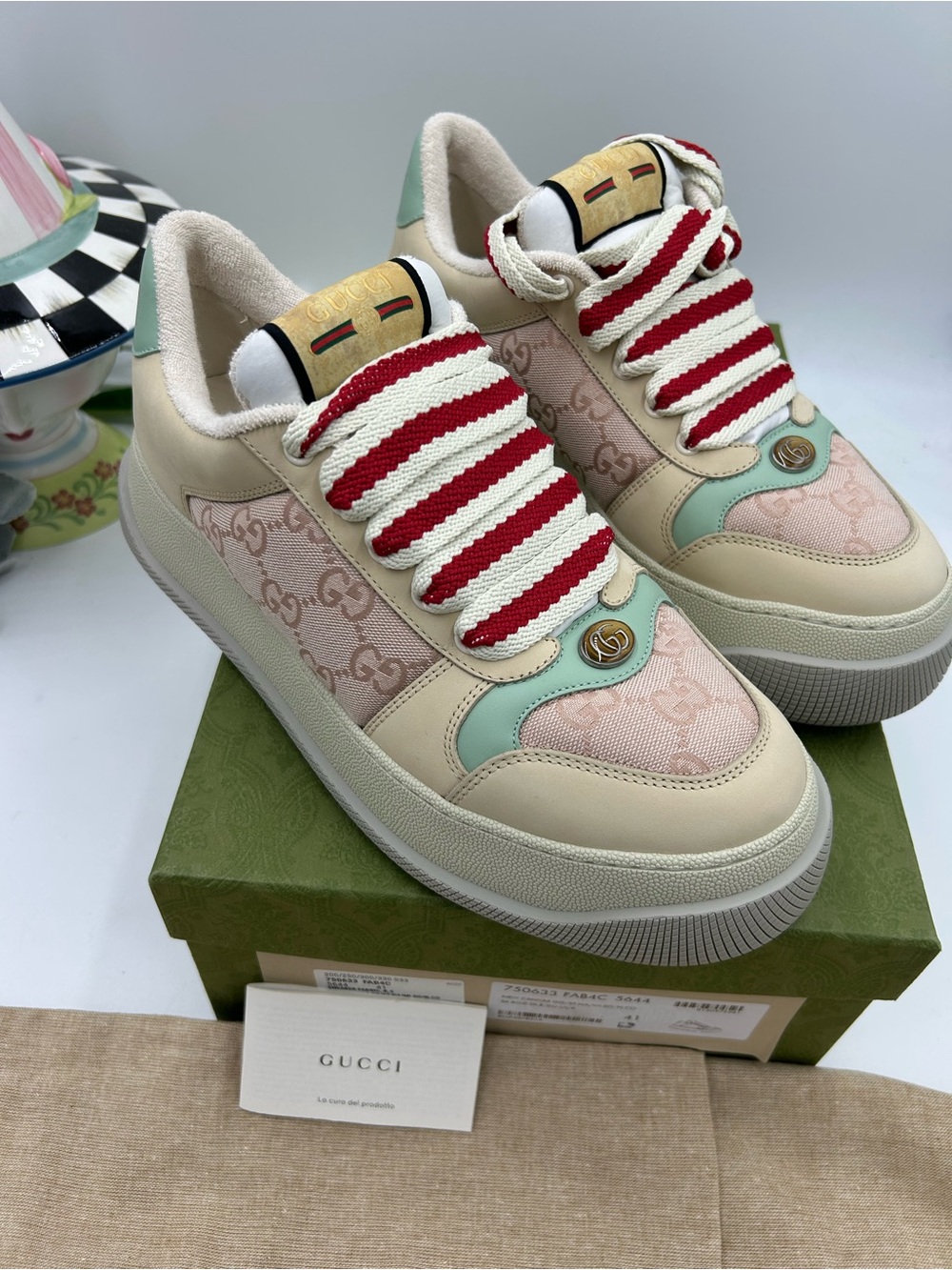 Women's Gucci GG screener sneakers size 41/10 US made in Italy - Picture 2 of 10